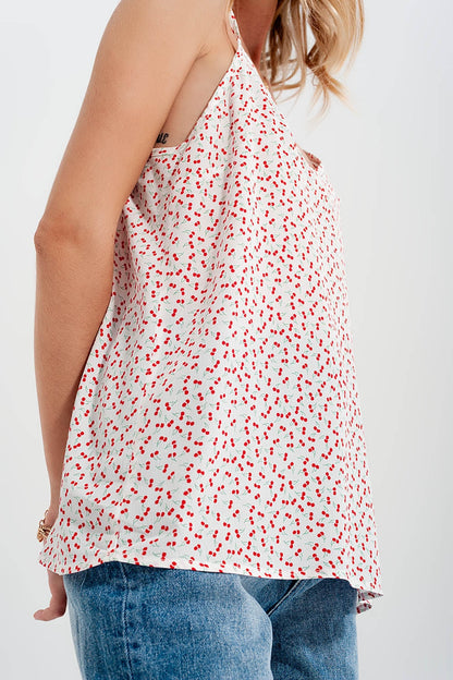 Cherry top in cream Q2store