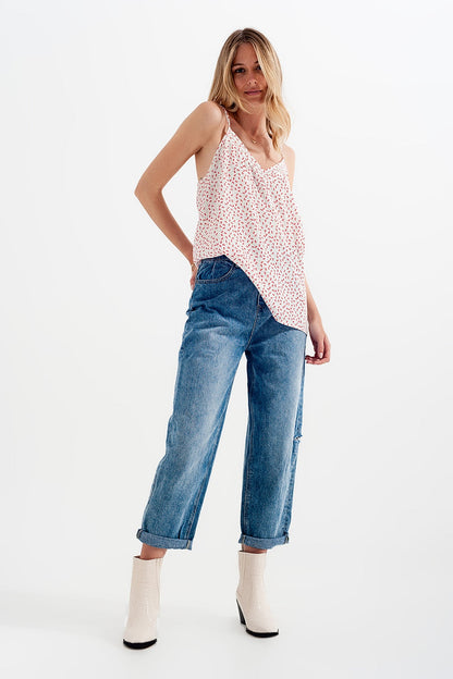 Cherry top in cream Q2store
