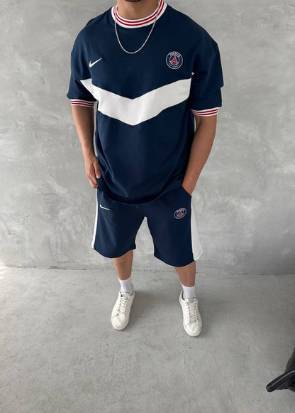 Chevron Victory Men's Polo & Shorts Set – Classic Football Style with Modern Edge Withinblack