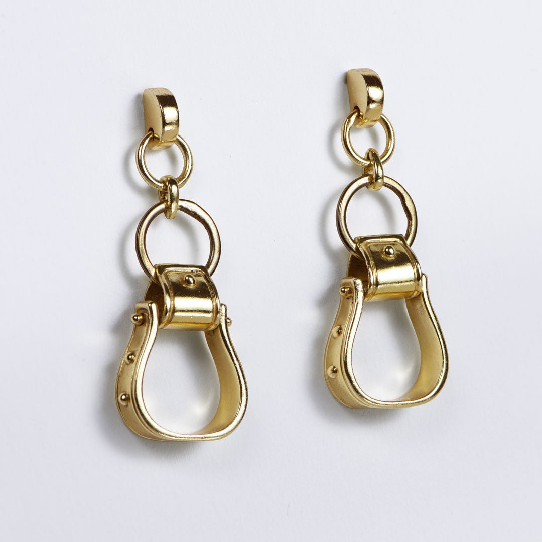 Cheyenne - Double Western Stirrup Necklace in Gold Urban-Equestrian