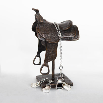 Cheyenne - Double Western Stirrup Necklace in Silver Urban-Equestrian