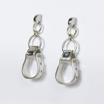 Cheyenne - Double Western Stirrup Necklace in Silver Urban-Equestrian