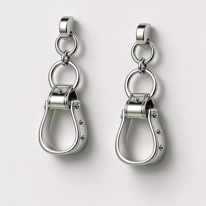 Cheyenne - Western Riding Stirrup Earring in Silver Urban-Equestrian