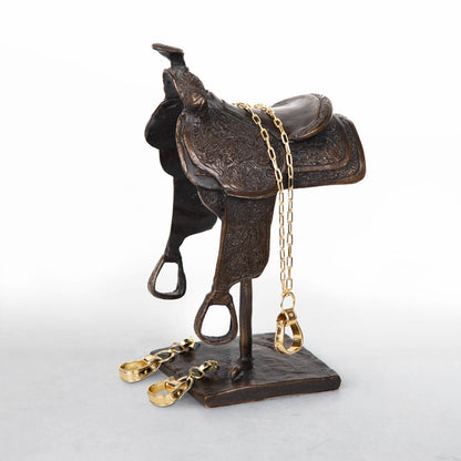 Cheyenne - Single Western Stirrup Necklace in Gold Urban-Equestrian