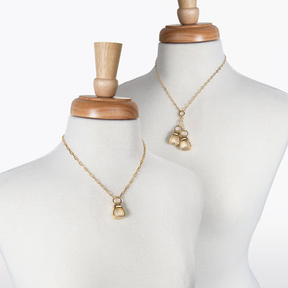 Cheyenne - Single Western Stirrup Necklace in Gold Urban-Equestrian