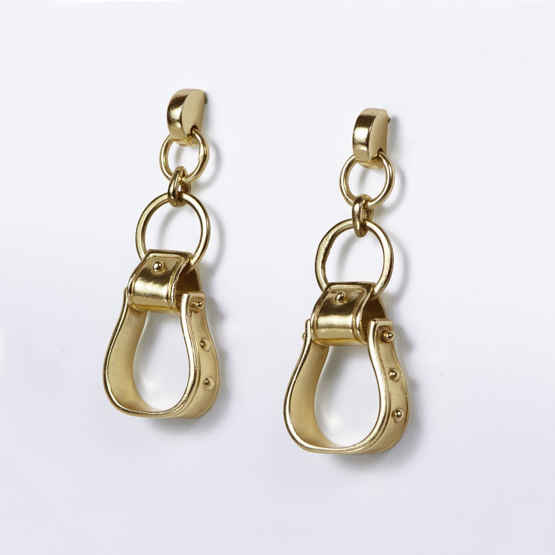 Cheyenne - Single Western Stirrup Necklace in Gold Urban-Equestrian
