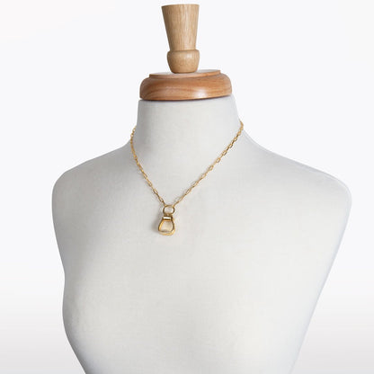 Cheyenne - Single Western Stirrup Necklace in Gold Urban-Equestrian