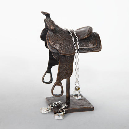 Cheyenne - Single Western Stirrup Necklace in Silver Urban-Equestrian