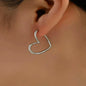 Chic Heart-Shaped Stud Earrings for Women