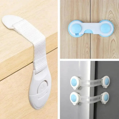 Child Safety Cabinet Lock Baby Proof Security Protector Drawer Door Cabinet Lock Plastic Protection Kids Safety Door Lock Stevvex