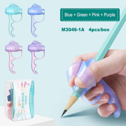 Children's Writing Posture Pen Holder Soft Silicone Pencil Holder for Kids Learning Aid Grip Posture Correction Stationery Gift Kids Handwriting Aid Correction Tool Stevvex
