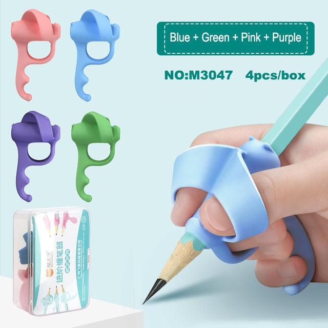 Children's Writing Posture Pen Holder Soft Silicone Pencil Holder for Kids Learning Aid Grip Posture Correction Stationery Gift Kids Handwriting Aid Correction Tool Stevvex