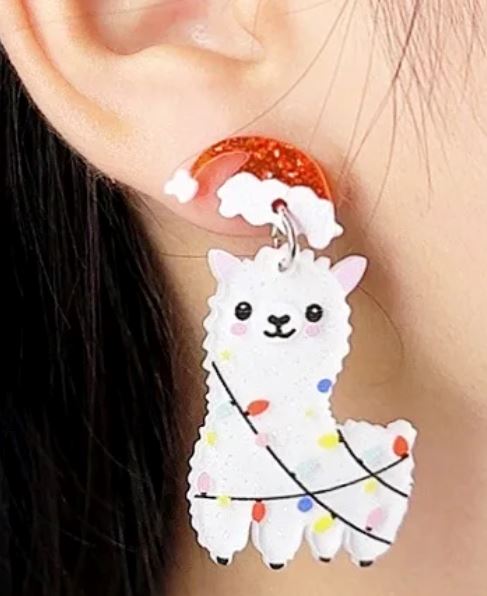Christmas Alpaca Earrings Purely Alpaca