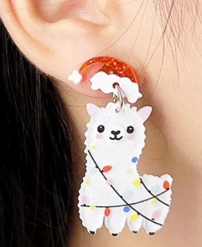Christmas Alpaca Earrings Purely Alpaca