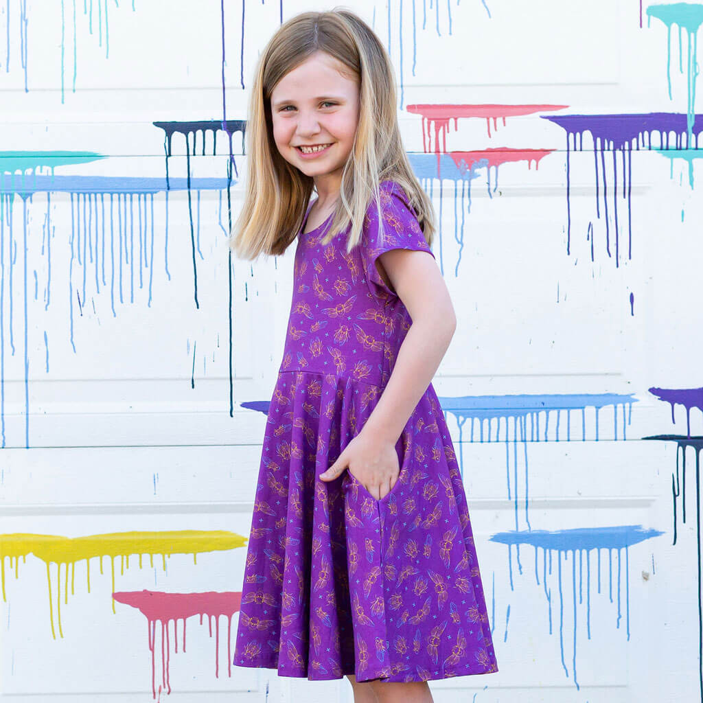 "Emergence" Cicadas Super Twirler Dress with Pockets Princess Awesome & Boy Wonder