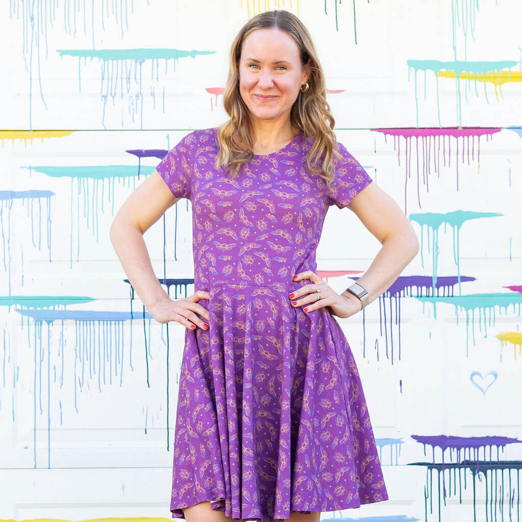 Adult "Emergence" Cicadas Super Twirler Dress with Pockets Princess Awesome & Boy Wonder
