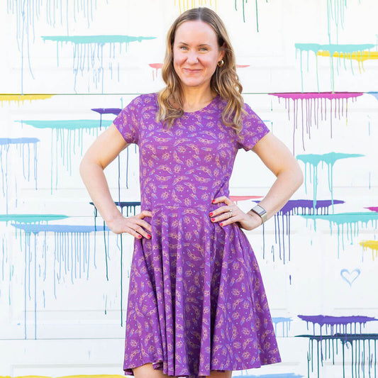 Adult "Emergence" Cicadas Super Twirler Dress with Pockets Princess Awesome & Boy Wonder