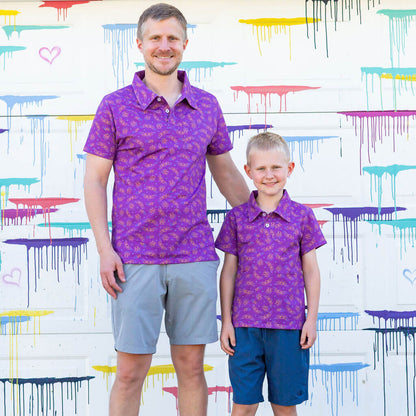 Adult "Emergence" Cicadas Short Sleeve Polo Shirt Princess Awesome & Boy Wonder
