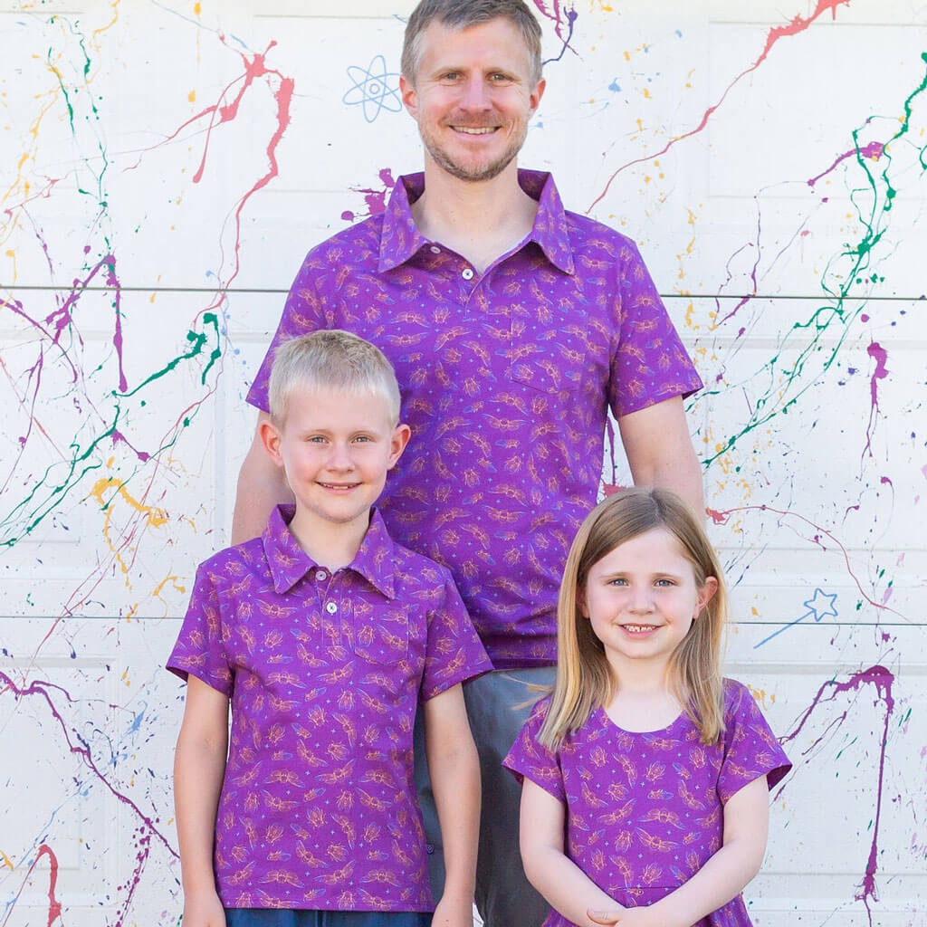 Adult "Emergence" Cicadas Short Sleeve Polo Shirt Princess Awesome & Boy Wonder