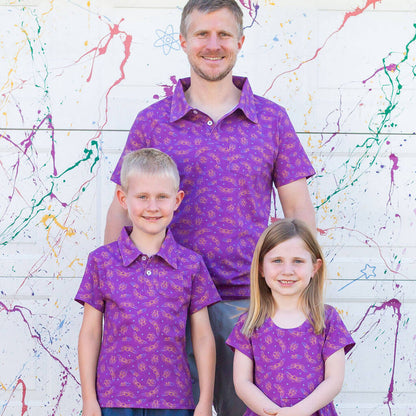 Adult "Emergence" Cicadas Short Sleeve Polo Shirt Princess Awesome & Boy Wonder