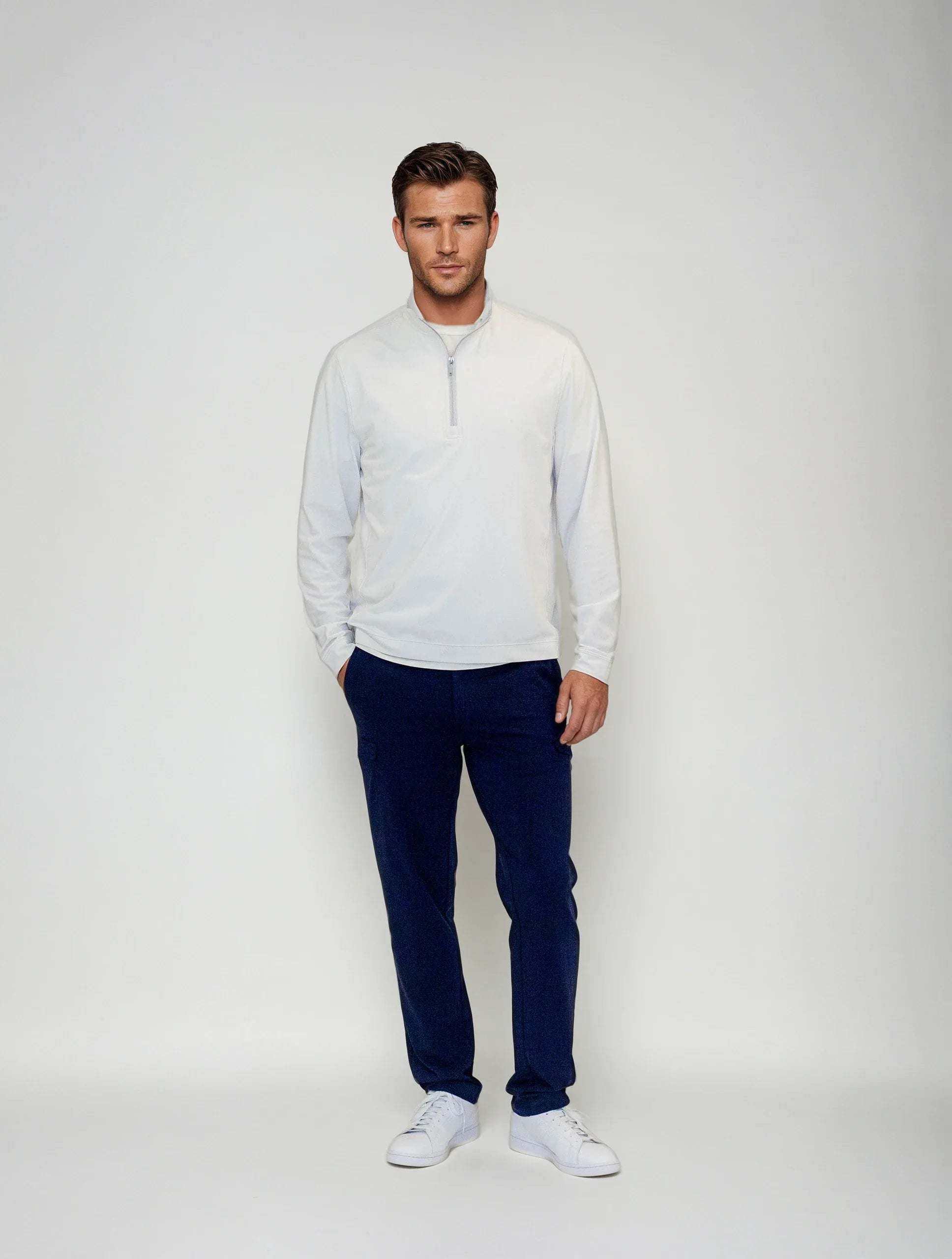 Buki Cinqo Travel Half Zip - White Buki