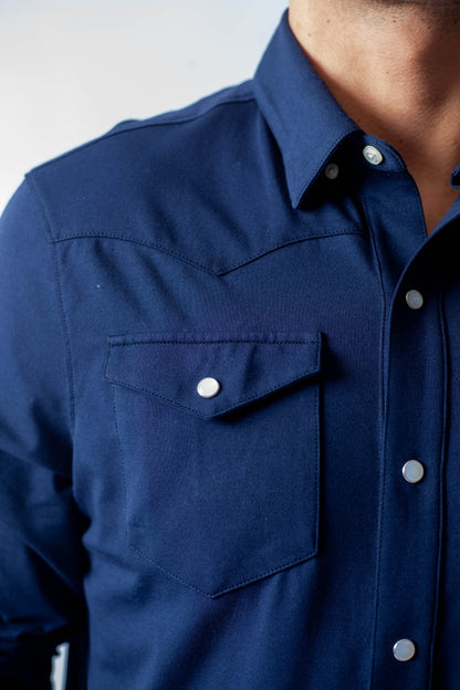 Buki’s Cinqo Western Tech Shirt - Navy Buki
