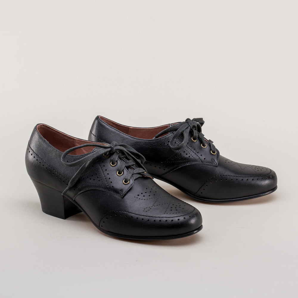 Claire 1940s Oxfords (Black) American Duchess