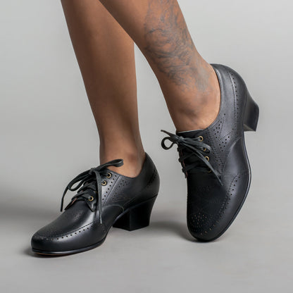 Claire 1940s Oxfords (Black) American Duchess
