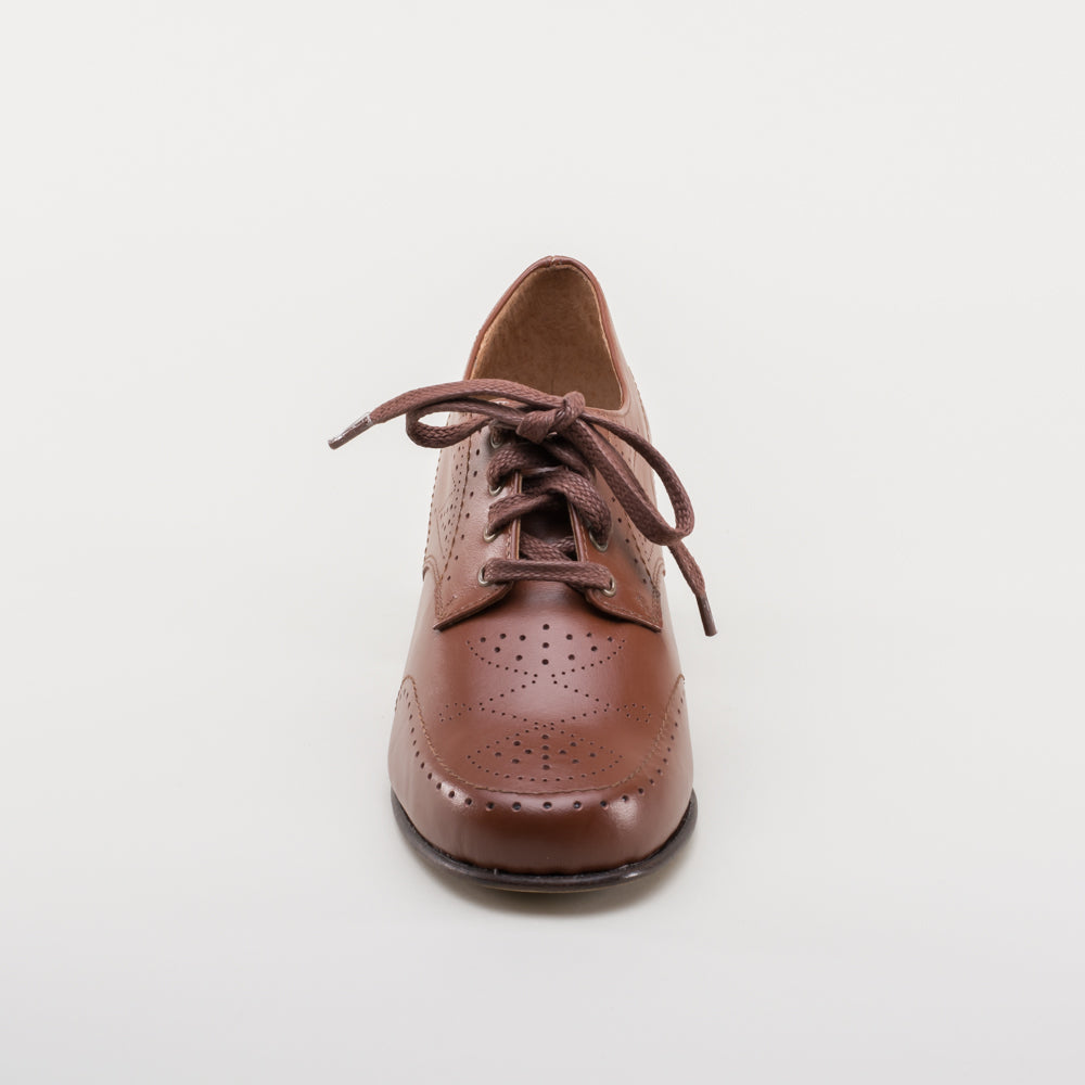 Claire 1940s Oxfords (Brown) American Duchess