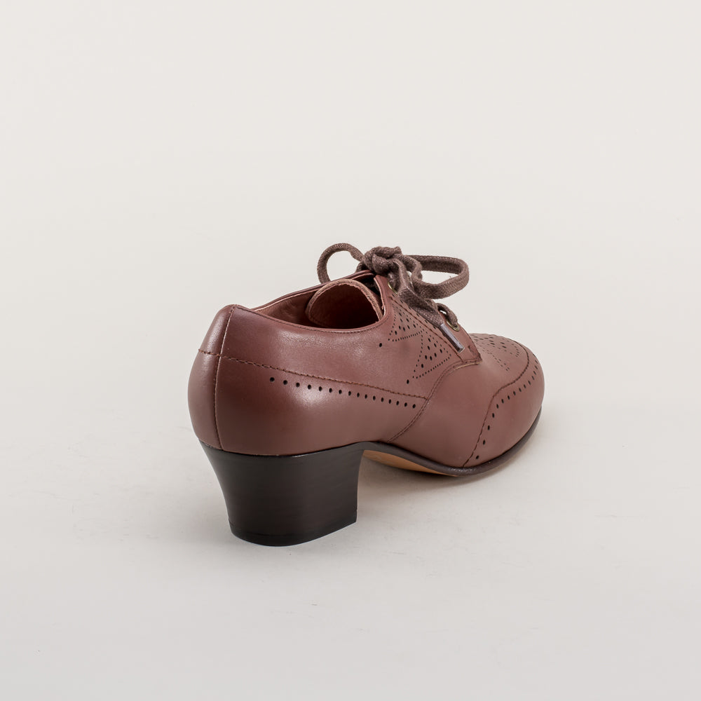 Claire 1940s Oxfords (Brown) American Duchess