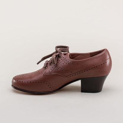 Claire 1940s Oxfords (Brown) American Duchess
