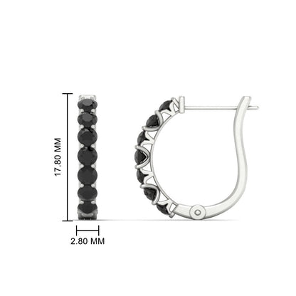 Modern Huggie Hoop Earrings Fascinating Diamonds
