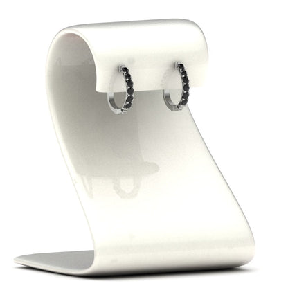 Modern Huggie Hoop Earrings Fascinating Diamonds