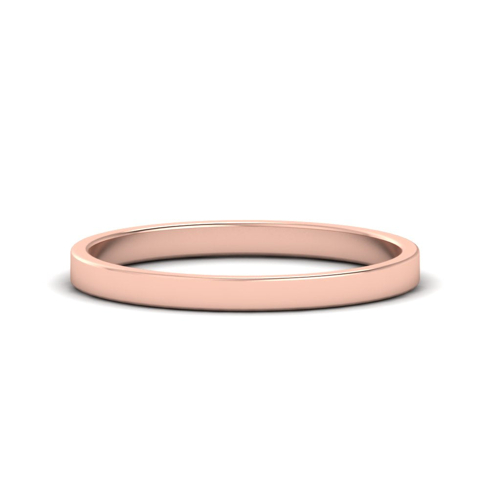 Unisex Classic Flat Cigar Band Fascinating Diamonds