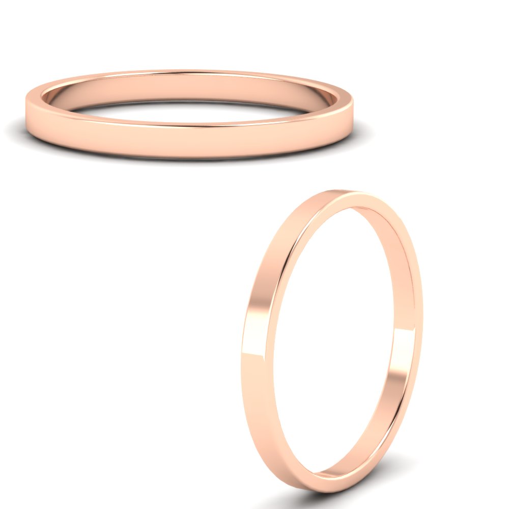 Unisex Classic Flat Cigar Band Fascinating Diamonds