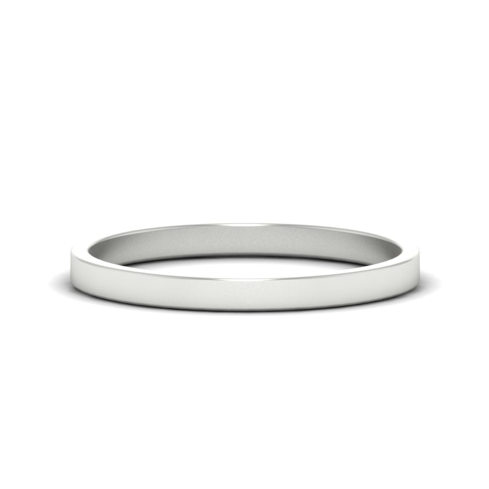 Unisex Classic Flat Cigar Band Fascinating Diamonds