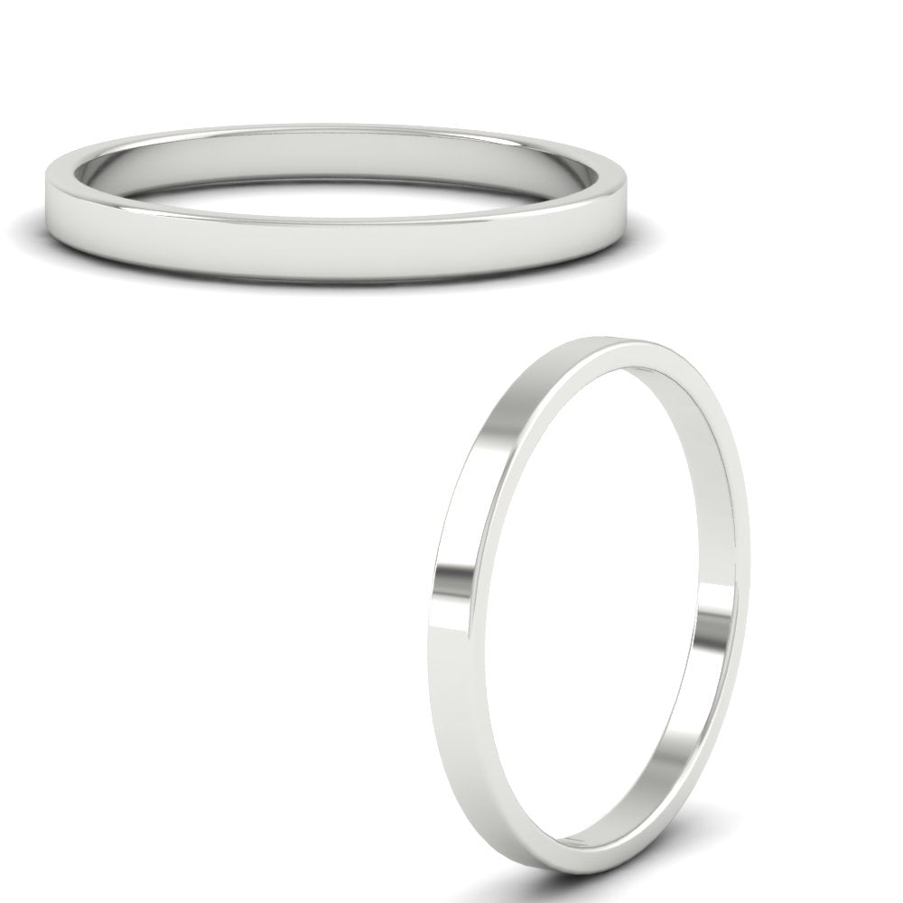 Unisex Classic Flat Cigar Band Fascinating Diamonds