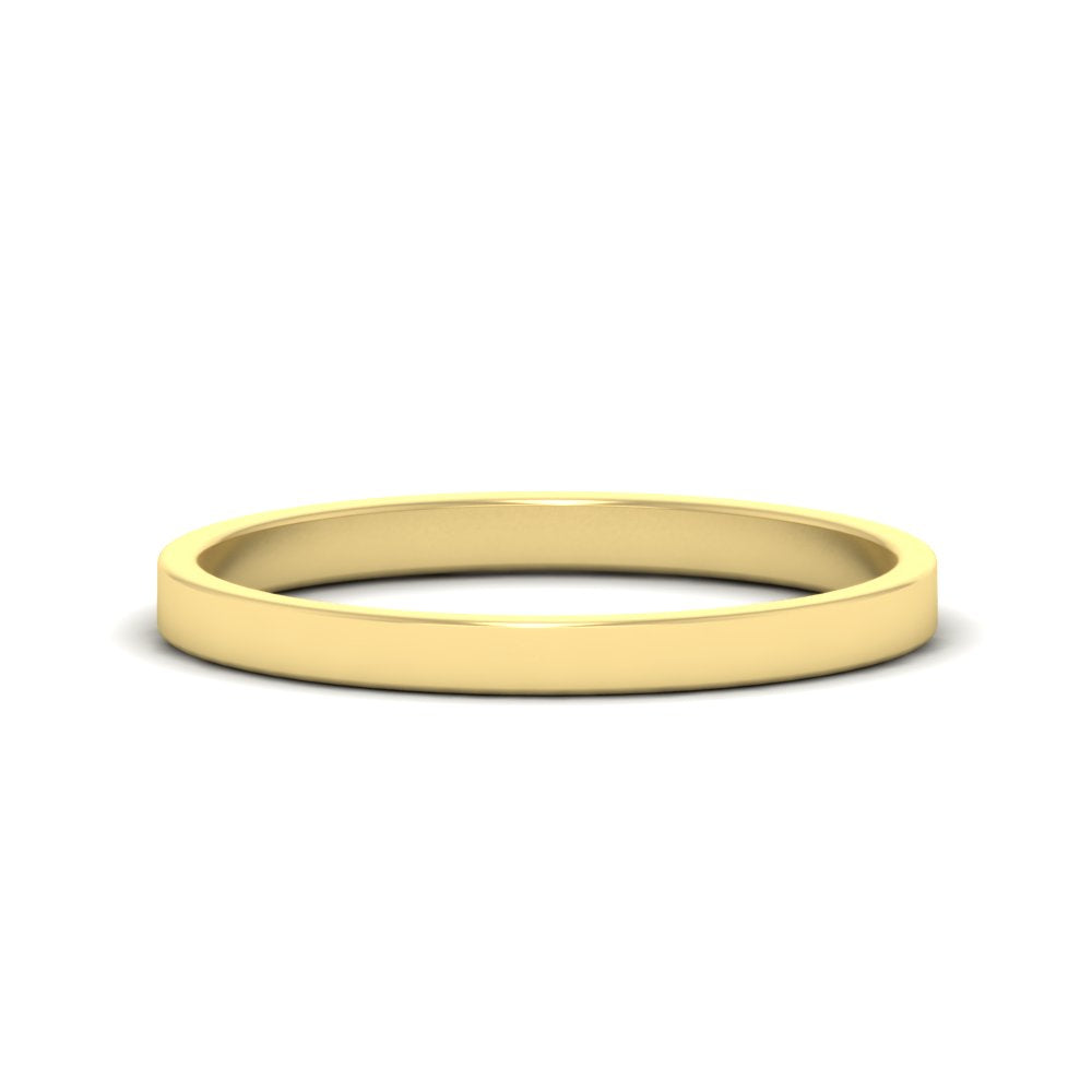 Unisex Classic Flat Cigar Band Fascinating Diamonds