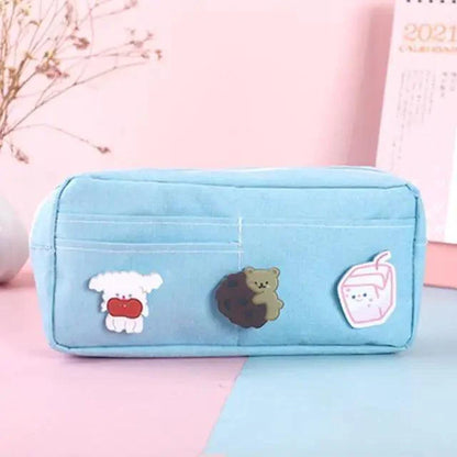 Classic Cartoon Large Capacity Stylish Students Pencil Pouch Cute Creative Design Case For School Stevvex