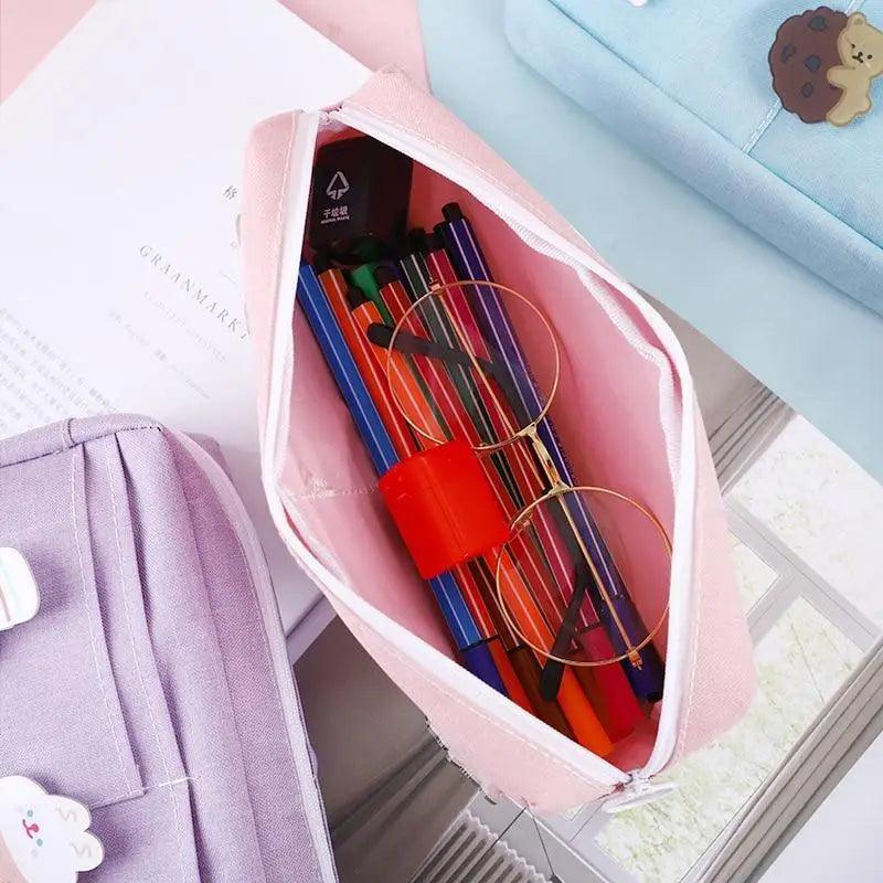 Classic Cartoon Large Capacity Stylish Students Pencil Pouch Cute Creative Design Case For School Stevvex
