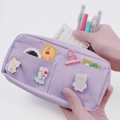 Classic Cartoon Large Capacity Stylish Students Pencil Pouch Cute Creative Design Case For School Stevvex