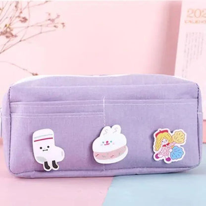 Classic Cartoon Large Capacity Stylish Students Pencil Pouch Cute Creative Design Case For School Stevvex