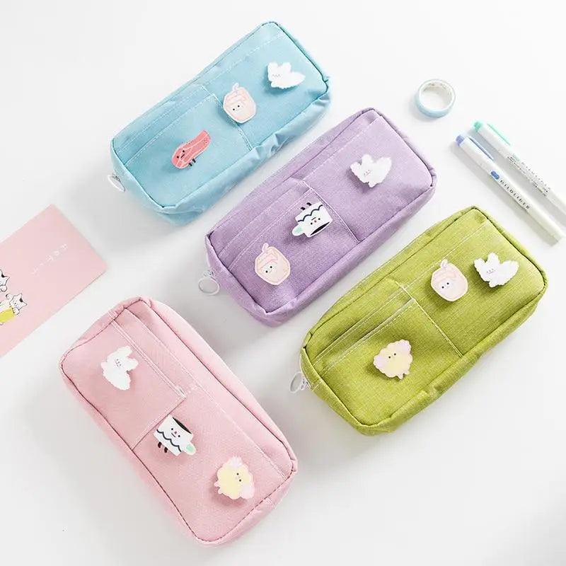 Classic Cartoon Large Capacity Stylish Students Pencil Pouch Cute Creative Design Case For School Stevvex