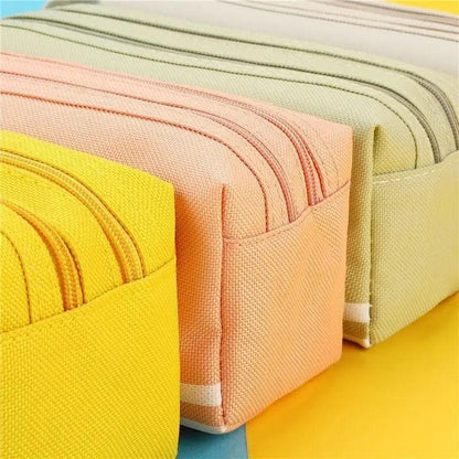 Classic Colorful Large Capacity Pencil Cases For Students Cool Design Double Zipper Pencil Pouch Pen Bag For School Stevvex