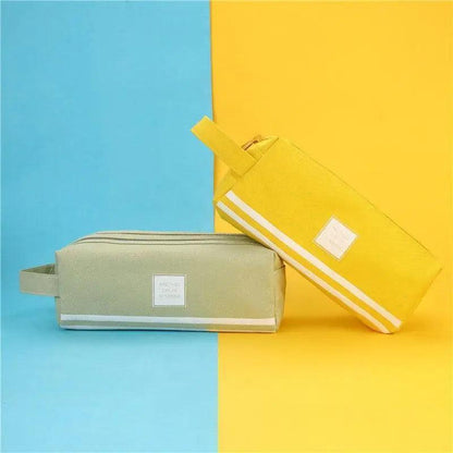 Classic Colorful Large Capacity Pencil Cases For Students Cool Design Double Zipper Pencil Pouch Pen Bag For School Stevvex