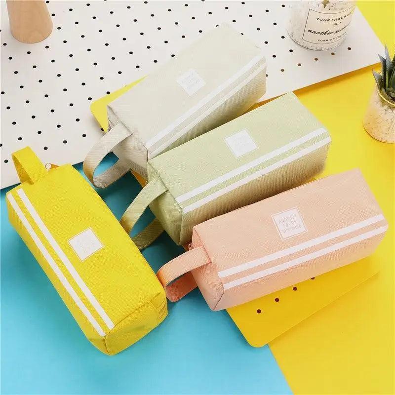 Classic Colorful Large Capacity Pencil Cases For Students Cool Design Double Zipper Pencil Pouch Pen Bag For School Stevvex