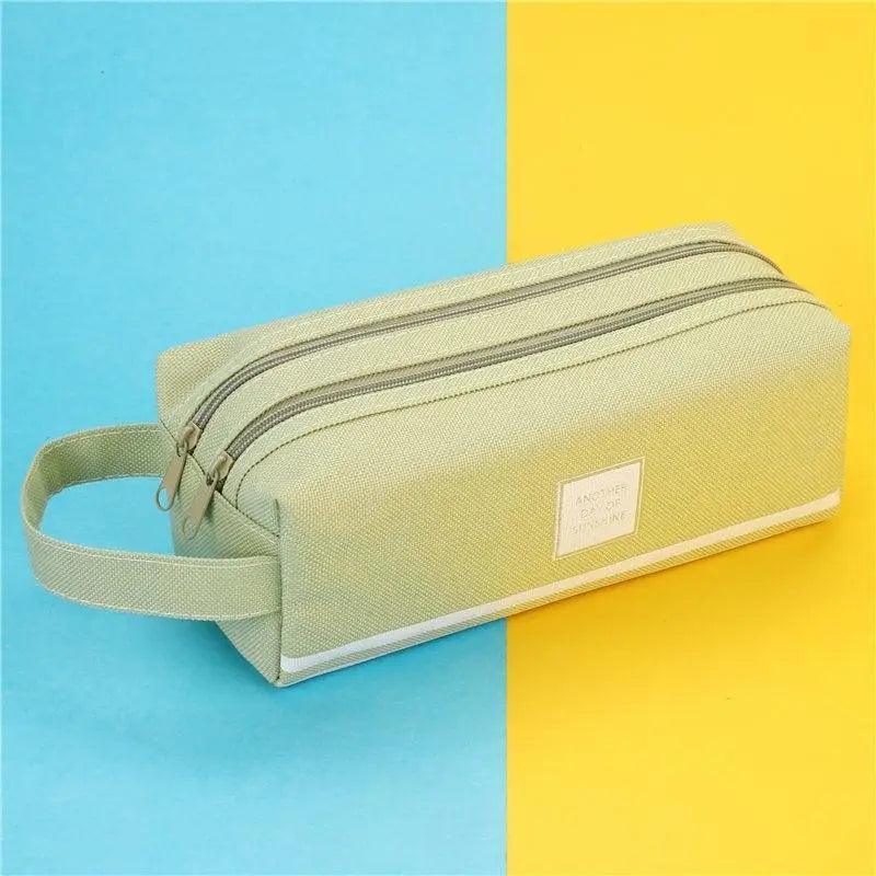 Classic Colorful Large Capacity Pencil Cases For Students Cool Design Double Zipper Pencil Pouch Pen Bag For School Stevvex