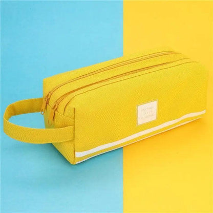 Classic Colorful Large Capacity Pencil Cases For Students Cool Design Double Zipper Pencil Pouch Pen Bag For School Stevvex