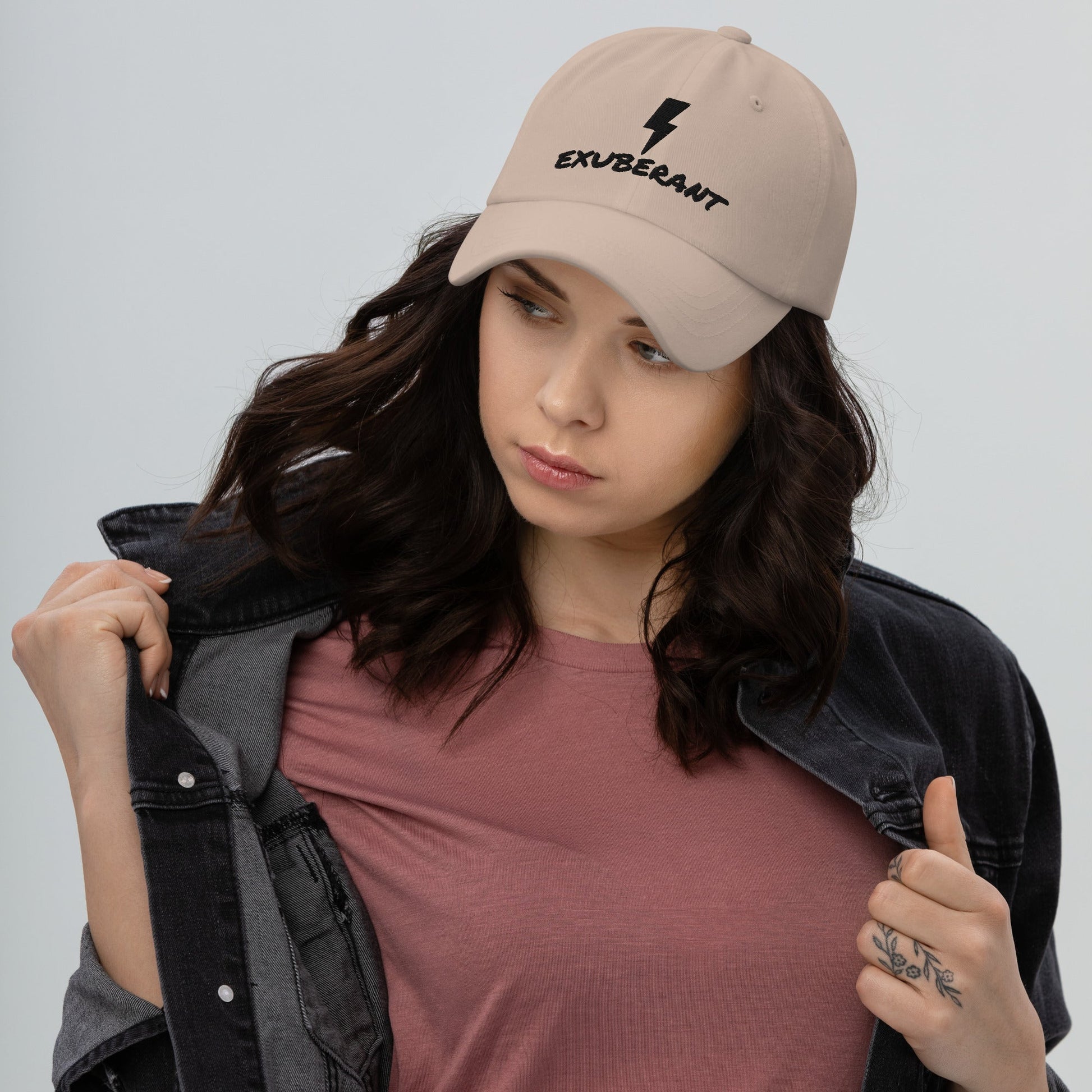 EXUBERANT - PERSONALIZED Lightning Dad Hat - EMBROIDERY, Washable, Breathable THE EXUBERANT STORE