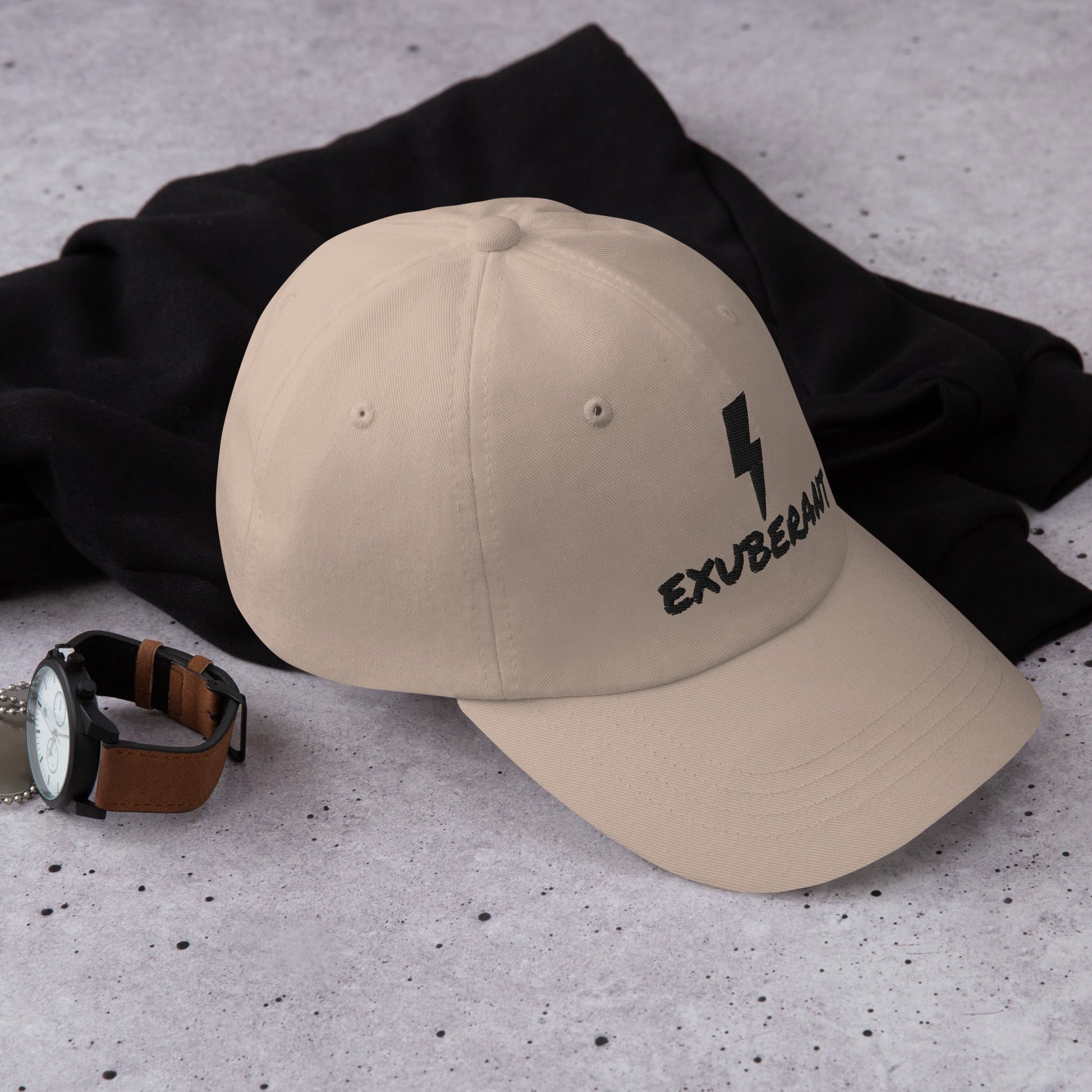 EXUBERANT - PERSONALIZED Lightning Dad Hat - EMBROIDERY, Washable, Breathable THE EXUBERANT STORE